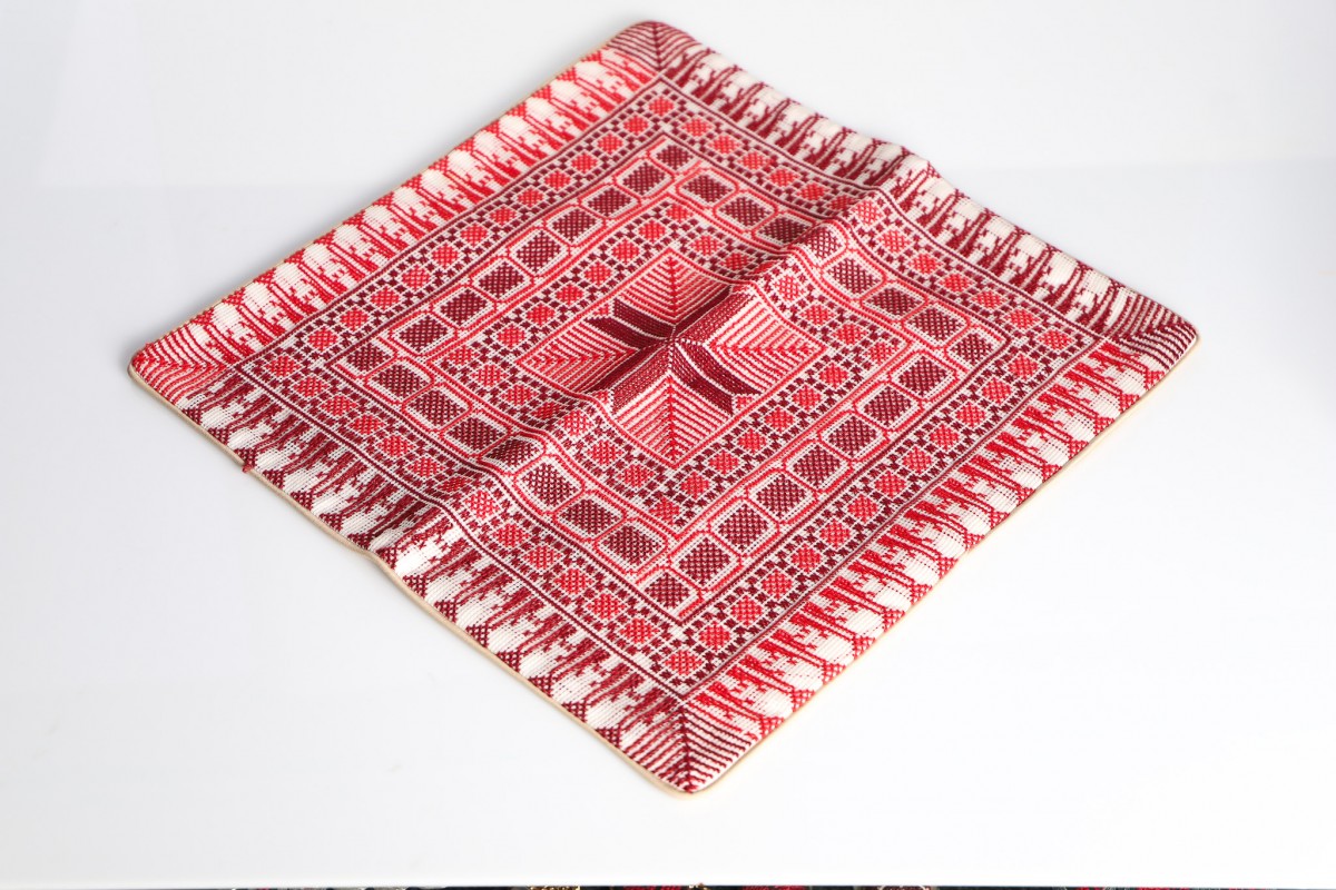 Decorative Handcrafted Square Pillow - Unique Embroidery for Your Home
