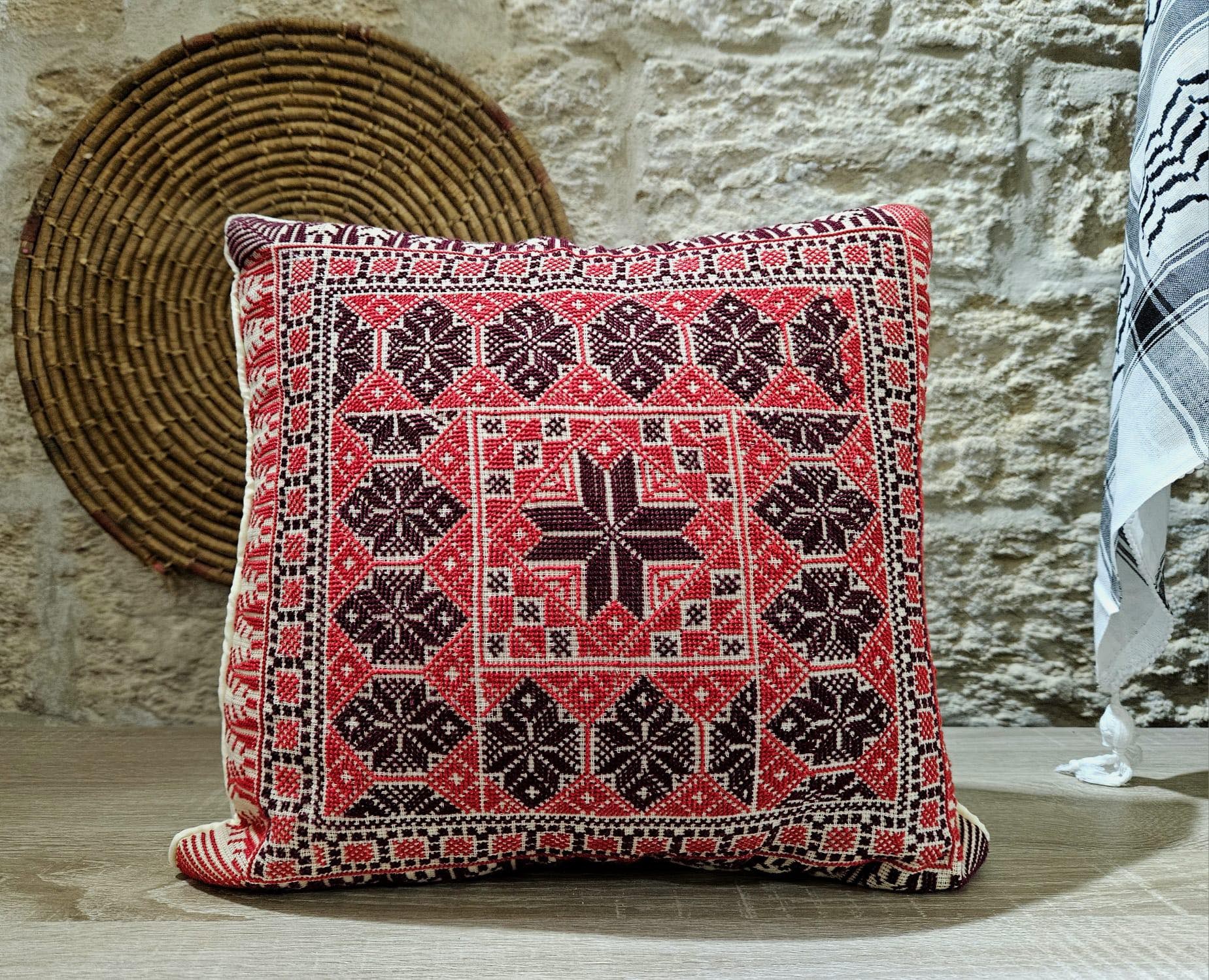 An embroidered CUSHION